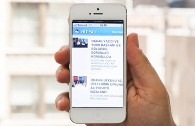 ALTSO WEB IPHONE UYGULAMASI BAŞLADI