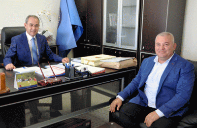 BAŞKAN ŞAHİN’DEN REKTÖR PINARBAŞI’YA ZİYARET