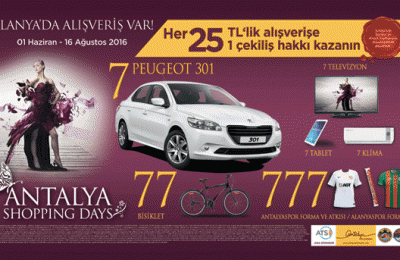 ”ALANYADA ALIŞVERİŞ VAR”DAN SİZ DE KAZANABİLİRSİNİZ