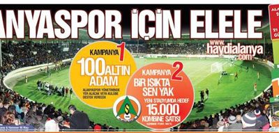ALANYASPOR KOMBİNE KART SATIŞINA ALTSO DAN DESTEK