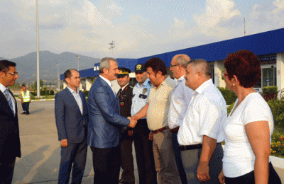 EKONOMİ BAKANI İLE GAZİPAŞA HAVALİMANI ÜZERİNE GÖRÜŞTÜ