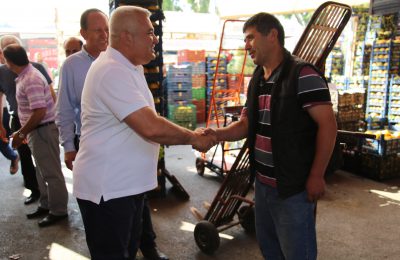 BAŞKAN ŞAHİN’DEN İLK TEŞEKKÜR ZİYARETİ TOPTANCI HALİNE