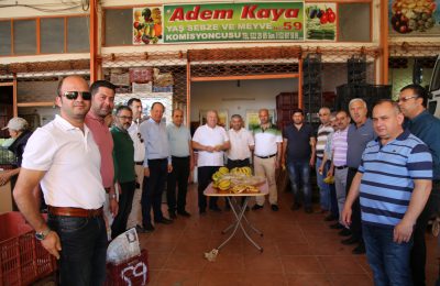 BAŞKAN ŞAHİN’DEN İLK TEŞEKKÜR ZİYARETİ TOPTANCI HALİNE