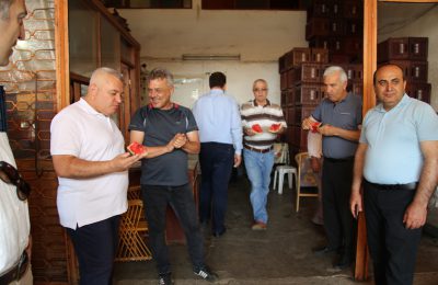 BAŞKAN ŞAHİN’DEN İLK TEŞEKKÜR ZİYARETİ TOPTANCI HALİNE