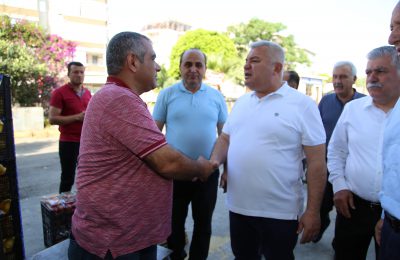 BAŞKAN ŞAHİN’DEN İLK TEŞEKKÜR ZİYARETİ TOPTANCI HALİNE