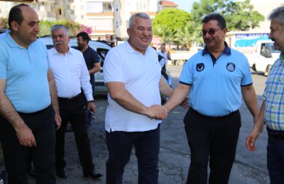 BAŞKAN ŞAHİN’DEN İLK TEŞEKKÜR ZİYARETİ TOPTANCI HALİNE