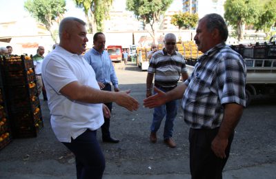 BAŞKAN ŞAHİN’DEN İLK TEŞEKKÜR ZİYARETİ TOPTANCI HALİNE