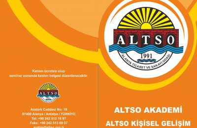 ALTSO AKADEMİ’NİN 2019 YILI 2. DÖNEM KİŞİSEL GELİŞİM SEMİNER PROGRAMI BELLİ OLDU