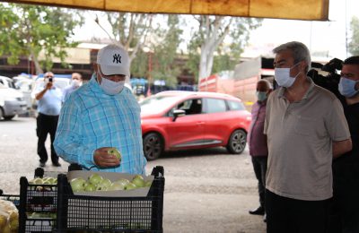 BAŞKAN ŞAHİN, TAM KAPANMADA ZOR GÜNLER GEÇİREN HAL ESNAFINI DA UNUTMADI