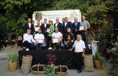ALANYA KEÇİBOYNUZU HASAT ŞENLİĞİ VE COĞRAFİ İŞARET BELGE TÖRENİ GERÇEKLEŞTİRİLDİ